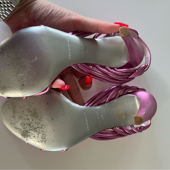 Emilio Pucci pink metallic sandals - Picture 5 of 7